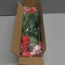 Artificial Geraniums Fake Flowers for Outdoors Decoration, 6 Bundles Silk Geraniums Red Flower UV Resistant Look Real Faux Plants for Front Door Garden Porch Planter Patio Balcony Yard Indoor Home