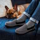 HomeTop Men's Comfort Memory Foam Moccasin Slippers, Breathable Cotton Knit Terry Cloth House Shoes for Indoor Outdoor (Gray)