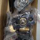 6Pack Door Ball Catch Replacement, Adjustable Closet Ball Bearing Door Latch, Strong Drive Closing Door Accessories for Interior Doors, Solid Brass Body & Stainless Steel Strike Plate Black