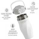 Best Shaker Bottle for Protein Mixes Double Wall Stainless Steel, For Shakes, Water, Smoothies, Cocktails Leak-Proof, 26oz, Copper-Insulated Blender Cup, BPA-Free No Mixing Tools (Snow Goose