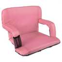 Hishine tadium Folding Chair Cushion, Portable Stadium Seat Cushion Comfortable Back Storage Pocket Oxford Cloth Zipper Closure for Lawn for Soccer Field Pink