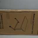 Vaunn Medical Pneumatic Adjustable Overbed Bedside Table with Wheels (Hospital and Home Use) (Black)