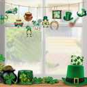 36Pcs St. Patrick's Day Wooden Ornaments Set Irish Day Tree Hanging Ornaments Good Luck Decorations for St. Patrick's Day Tree Docor Home Party