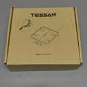 TESSAN Flat Plug Extension Cord 5 Ft, TESSAN Surge Protector Power Strip Ring Pull with 3 USB (1 USB C) 4 Outlets, 900 Joules Protection, Desktop Charging Station for Home, Office, College, Dorm Room (Grey)