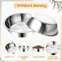 6 Pcs Stainless Steel Dog Bowls, 6.9 Inch Thickened Metal Basic Dog Bowl 27 Oz Replacement Food Water Bowl Set for Small Medium Large Dogs Dishwasher Safe