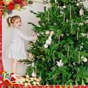 Hicarer 50 Pieces Christmas Plastic Candy Cane 5.9 Inch Christmas Tree Hanging Ornament Decoration Twisted Tree Candy Cane Ornament for Xmas Holiday Party Favor (Pink and White)