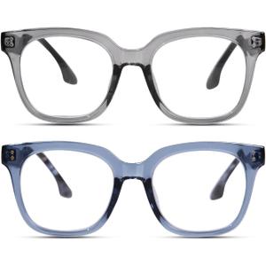 Oversized Reading Glasses for Women Large Square Blue Light Blocking Readers for Women Men