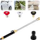 Jet Nozzle Power Washer for Garden, Upgraded Jet Nozzle for Garden Hose Power Washer with 3 High-Pressure Nozzles, High Pressure Washer Tools for Car Garden Home Cleaning