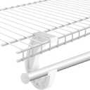 moonoom 10Pcs Hanging Closet Rod Support,3/4 Closet Shelf Rod Holder,Sturdy J-Shaped Closet Brackets for Hanging Clothes,Cabinets Storage and Curtain