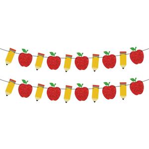 2 x Back to School Banner for Back to School Decorations (Red)