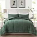 DOWNCOOL Twin Comforter Set -All Season Bedding Comforters Sets with 1 Pillow Case -2 Pieces Bed Set Down Alternative Comforter Set -Sage Green Twin Bedding Sets(64"x88")