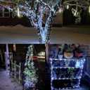 YEGUO 4 Pack White Solar Fairy Lights, Each 33ft 100 LED Christmas Lights Outdoor Waterproof, 8 Modes Sliver Wire Solar String Lights