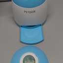 PETGEEK Automatic Dog Treat Dispenser with Button - Puzzle Memory Training Feeder, Pet Geek Button Treat Food Dispensing Toys Interactive, Iq Training Dog Feeder (Blue)