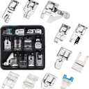 Presser Feet Set 11Pcs Snap On Sewing Machine Foot for Brother Singer Janome Babylock Kenmore Low Shank Sewing Machine Use