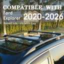 Ultra-Quiet Low-Profile Roof Rack Cross Bars for Ford Explorer 2020-2026 | FelicValo 300lbs All-Metal Heavy Duty Crossbars, Aluminum Roof Rails, Lock-Free Design