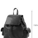 Drawstring Leather Backpack Elegant Bags for Women Drawstring Leather Backpack with Adjustable Strap and Magnetic Buckle, Casual Daypack Black