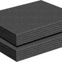 Treela 2 Pcs Customizable Polyethylene Foam Sheets 16x12x2" Black Thick Cuttable Foam Padding Inserts for Cases, Polyethylene Block Sheet for Packing Toolbox Storage and Craft Pad
