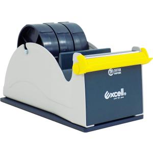 WOD TTD3SD Tabletop Multi-Roll Steel Desktop Tape Dispenser, Blue & Gray - Fits Tape up to 3 inch Wide, Holds 3 inch core, Weighted Rubber Base for Stability