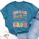 100 Days Growing Boho Flowers Teacher 100th Day of School Sweatshirt