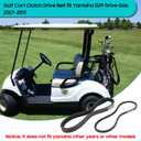 10L0L Golf Cart Drive Belt & Starter Generator Belt fit Yamaha G29 Drive Gas 2007-2014,Reinforced Aramid Fiber Material, OEM# JW1-G6241-00,JW1-G6241-10-00,J38-81173-00, J55-H1173-00