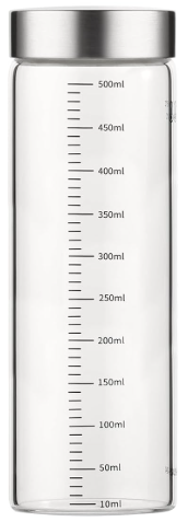 Glass Juice Bottles, 17 Oz Wide Mouth Reusable Borosilicate Glass Water Bottles Leak-Proof Stainless Steel Lid, Food Grade Safe, Fits in Cup Holder Juice Containers for Juicing, Gym
