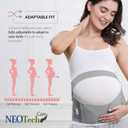 NeoTech Care Pregnancy Belly Band Maternity Belt, Back/Abdomen/Waist/Pelvis Support (Size M, Grey Color)