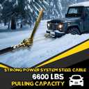 Come Along Winch Puller 3T 10FT, Cable Hoist Winch Puller with 2 Hooks, Come Along Tool Heavy Duty, Ratchet Puller for Lifting Pulling Construction Building