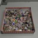 eeBoo Piece & Love: Christmas in The Square - 1000 Piece Puzzle, 23" Square Adult Jigsaw, Cozy Small Town Holiday Winter Scene, Image Reference Insert