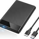 POSUGEAR 2.5'' External Hard Drive Enclosure USB 3.0 to SATA III Tool-Free External Hard Drive Case for 7mm/9.5mm 2.5 inch SSD HDD with UASP, Compatible with WD Toshiba Samsung Hitachi PS4 Xbox PC TV