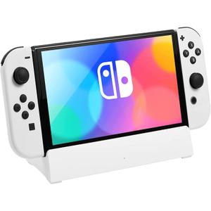 TV Docking Station for Switch and Switch OLED,Switch Docking Station with 4K 1080P HDMI Adapter and USB 3.0 Port,Replacement for Official Switch Dock(White)