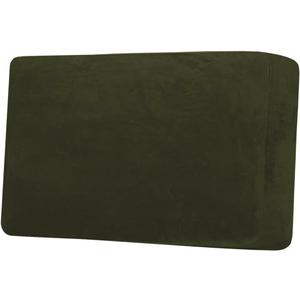 H.VERSAILTEX Velvet Stretch Individual Cushion Cover Plush Cushion Slipcover for Loveseat Sofa Furniture Protector Seat Cushion Sofa Cover (1 Piece Loveseat Cushion Cover, Olive)
