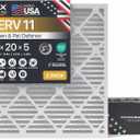 BNX TruFilter 20x20x5 (19.88 x 19.88 x 4.38 Honeywell Compatible 4) MERV 11 Air Filter (2-Pack) - MADE IN USA - HVAC AC Furnace Filters Health, Allergies, Mold, Bacteria, Smoke, MPR 1200 FPR 7