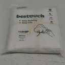 BESTOUCH Duvet Cover Set 100% Washed Cotton Linen Feel Super Soft Comfortable Chic Lightweight 2 PCs Home Bedding Set Solid Off White Twin/Twin XL