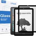 CoBak 2 Pack Matte Tempered Glass Screen Protector for 7" Kindle Paperwhite 12th Gen 2024 & Kindle Colorsoft Signature Edition, Kobo Aura 2 - Fingerprint Resistant, Anti-Bubble - 9H Hardness Film
