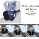 2-Pack Car Neck Pillow, Headrest Pillow with Adjustable Strap, Black, Standard
