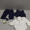 SANMIO Baby Boy Clothes Suits Infant Gentleman Outfit Collared Dress Shirt+Vest+Tie+Corsage+Pants 5Pcs Baby Suit Sets 0-3M