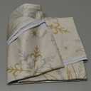 Horaldaily Christmas Tablecloth 7070 Inch Round, Simple Snow Stick Figure Beige Washable Table Cover for Party Picnic Dinner Decor