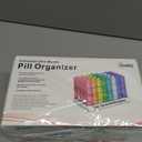CAidRE Monthly Pill Organizer 4 Times A Day, One Month Pill Organizer, Monthly Pill Box Organizer with 32 Daily Compartments for Fish Oil, Vitamins, Supplements and Medications, 31 Day Pill Case
