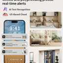 Gianteye 2K Security Camera Indoor, 2.4/5GHz WiFi Indoor Camera for Pet & Baby with US App, AI Event Detection, Smart Search, Color Night Vision, 2-Way Talk, Human Detection, 2-Pack