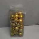 1.57" Gold Christmas Ornaments for Christmas Tree 36 Pcs Mini Shatterproof Balls Christmas Tree Decorations Small Xmas Ornaments Balls with Hanging Loop for Wedding Holiday Party Wreath Home Decor