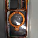 CASEKOO 360 Spin Magnetic Stand for iPhone 17 Pro Case with [Fit for MagSafe][17FT Military Protection] Slim Polished Frame Titanium Alloy Sturdy Stand 6.3", Glossy Cosmic Orange