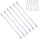 6 Pcs Support Brackets for Wire Shelving, 17 inches Closet Wire Shelf Brackets with Anchors and Pins for Installation