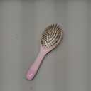 Boar Bristle Hair Brush -boar bristles + nylon pins Smoothes & Detangles All Hair Types, Hairbrush for Women, Men & Kids, Distributes Oils for Natural Shine & Stimulates Scalp (Light Pink)