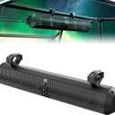 KEMIMOTO UTV Sound Bar 28 Inch ATV Soundbar 4X Subwoofers 2X Tweeters Bluetooth Golf Cart Sound Bar Compatible with Polaris RZR Can-Am Defender X3 CFMOTO ZFORCE, for 1.56"- 2.25" Roll Cage (Black)