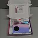 Electric Nail Drill File Professional 40000 RPM, Melodly Rechargeable Electric Nail File Machine Kit for Acrylic Gel Nails Polishing Removing, Portable Cordless Efile with Gold Bits at Salon Home (Pink-blue)