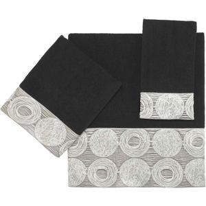 Avanti Linens - 3pc Towel Set, Soft & Absorbent Cotton Towels (Galaxy Collection, Black)