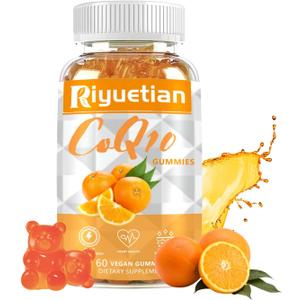 COQ10 Gummies - CoQ10 500mg + Omega-3 EPA/DHA + Magnesium Glycinate + Zinc Citrate, to Support Heart Health, Energy Production, Immune System & Mineral Absorption, 30 Servings (60 Count (Pack of 1))