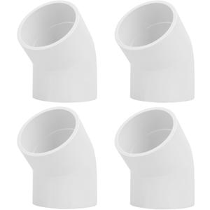 4Pack 2" 45 Degree PVC Elbow Pipe Fitting Connector (Socket x Socket) Furniture Build Grade SCH40 2 Inch 45 Degree Elbow PVC Corner Adapter for Home Sewer Plumbing Water Line