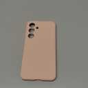 for Samsung Galaxy S25 Case, Liquid Silicone Cover with Camera Protection Anti-Scratch Soft Microfiber Lining Shockproof Protective Phone Case for S25 6.2", Pink Sand