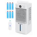 Windowless Portable Air Conditioners with Remote, 3-IN-1 Evaporative Air Cooler with Display, 2.64-Gal Tank for 10H Cooling, 3 Modes & 6 Speeds, 60° Oscillation, 12H Timer, Swamp Cooler for Indoors